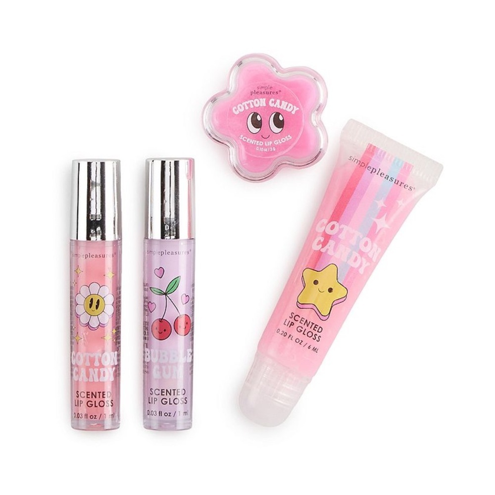 Lip Gloss Set of 3 in a Purple Rolling Suitcase Christmas - Picture 3 of 3